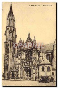 Old Postcard The Senlis Catherdral