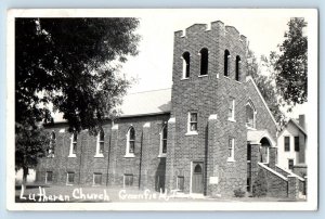 Greenfield Iowa IA Postcard RPPC Photo Lutheran Church 1951 Posted Vintage