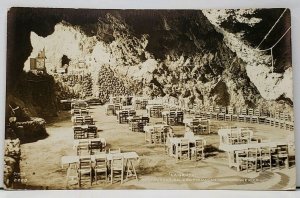 Mexico La Gruta Restaurant en Teotihuacan RPPC c1940s Postcard H4