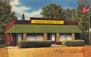 Harbert Michigan MI   SWEDISH COFFEE POT RESTAURANT Roadside BERRIEN CO Postcard