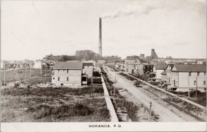 Noranda Quebec QC Que Street Scene Smelter c1930 Real Photo Postcard H37