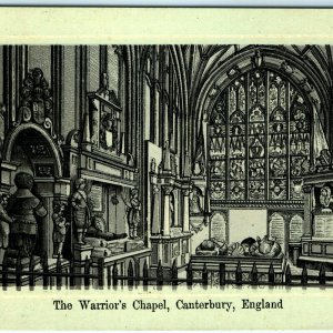 c1890s Jersey Coffee Canterbury England Warrior Chapel Trade Card Photo-Lith C27