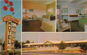 Shamokin Dam Pennsylvania 1960s Postcard Susquehanna Motel Room View