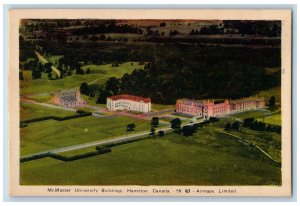 Hamilton Ontario Canada Postcard McMaster University Buildings c1930's