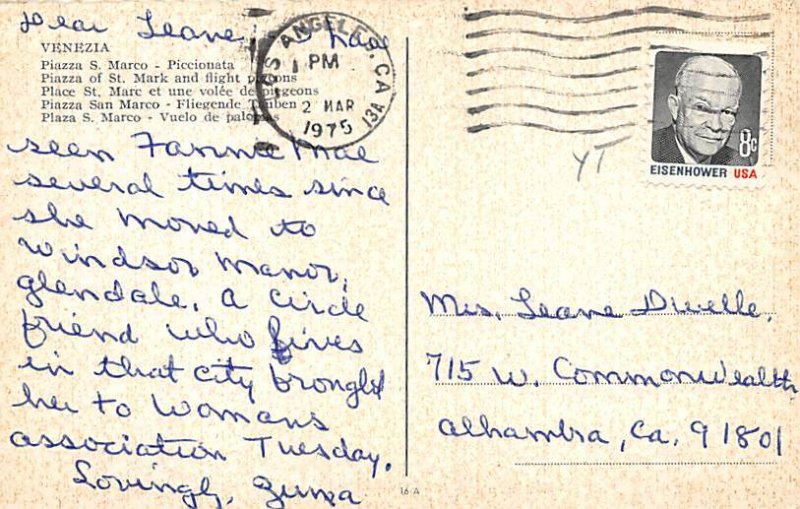 Venezia, Piazza S Marco Pigeon 1975 