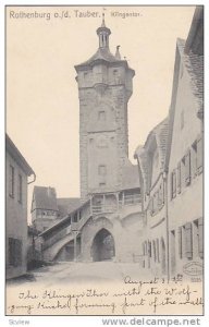 Klingentor, Rothenburg ob der Tauber, Bavaria, Germany, 1900-1910s