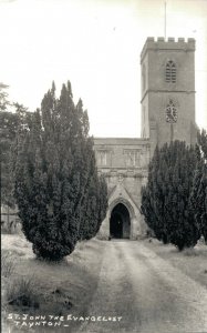 UK St John the Evangelist, Taunton RPPC 06.86