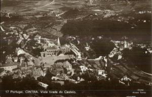 Portugal - Cintra Vista tirada do Castelo c1910 Real Photo Postcard