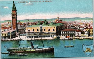 postcard Venice Italy - Panorama from S. Giorgio