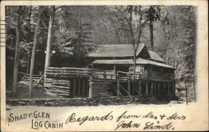 Catskills New York NY Shady Glen Log Cabin c1910 Vintage Postcard