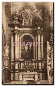 Old Postcard Brussels Colleginale Ss Michael and Gudula Altar of the Virgin