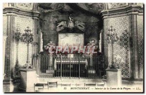 Old Postcard Montserrat Interior of the Cueva de la Virgen