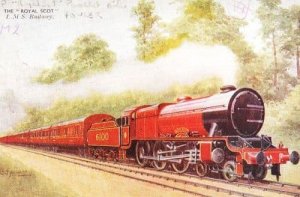 THE ROYAL SCOT RAILWAY TRAIN LONDON GLASGOW POSTCARD