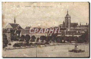 Old Postcard Colmar Place Rapp and Champ de Mars