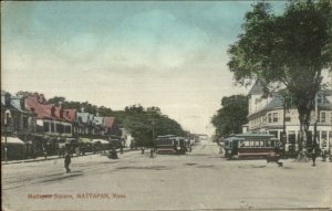 Mattapan MA Square & Trolleys 1908 Used Postcard