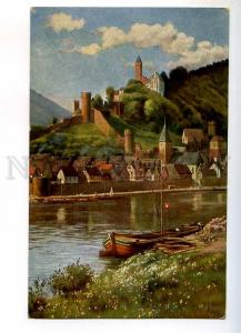 240299 Hirschhorn Neckar by H. HOFFMANN Vintage postcard