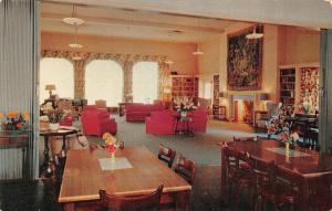 CLAREMONT, CA California  PILGRAM PLACE Abernathy Hall Parlor  c1950's Postcard