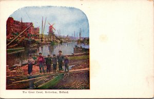 Postcard Netherlands Holland Rotterdam The Great Canal