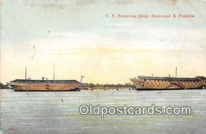 US Receiving Ships Richmond & Franklin Ship Unused small tear top edge