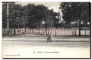 Old Postcard Niort Place de la Breche