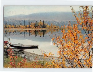 Postcard Autumn morning in Lapland, Finland