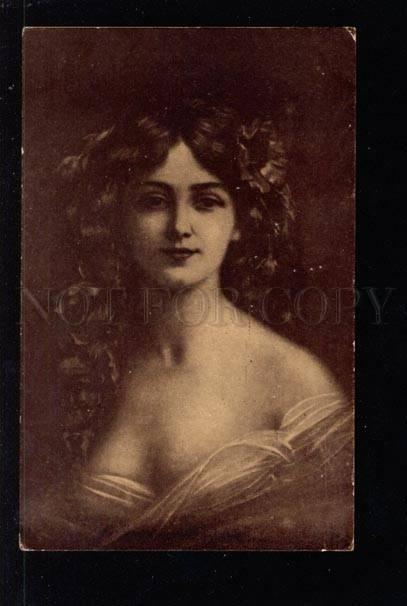 032923 Lady w/ Long Hair STYLE Angelo ASTI vintage