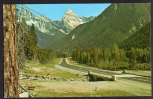 British Columbia ROGERS PASS new route showing Mt. Sir Donald 10,818 feet Chrome