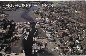 Aerial View of Kennebunkport Maine & Kennebunk River at Low Tide