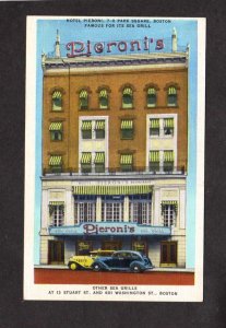 MA Hotel Pieroni's Pieroni Restaurant Sea Grill Boston Massachusetts Postcard