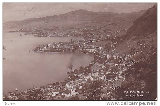 RP; Vue generale of Montreux, Vaud, Switzerland, 00-10s