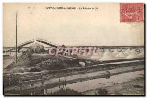 Old Postcard Folklore Salterns Port St Louis du Rhone Salt harvest