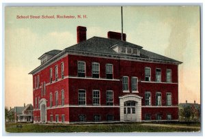 c1950's School Street School Campus Building Rochester New Hampshire NH Postcard