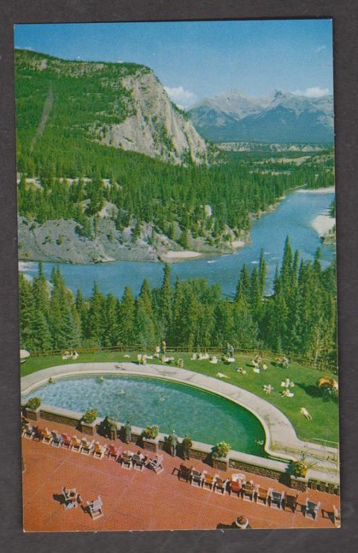 Banff View Of Banff Springs Hotel Swimming Pool Bow Valley Hippostcard