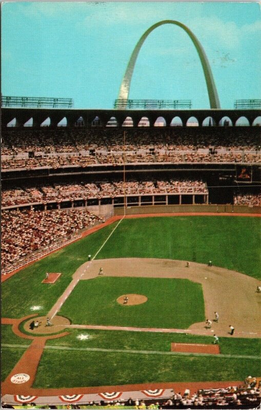 Busch Memorial Stadium St Louis Missouri MO Postcard PM Clean Cancel WOB Note 5c 