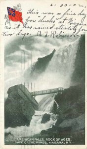 Old Postcard American Falls Niagara Rock of Ages