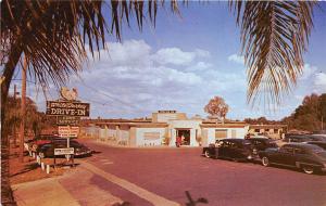 White Turkey Restaurant Drive In Cars Orlando Florida 1940s postcard