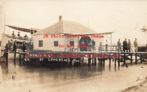 FL, Long Beach, Florida, RPPC, Steamer Arriving at the Dock, 1915 PM, Photo