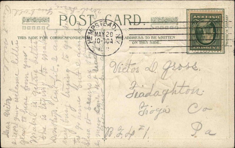 George Washington Patriotic Monument Embossed Winsch c1910s Postcard