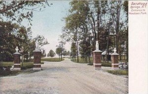 New York Saratoga Springs Entrance To Woodlawn Park