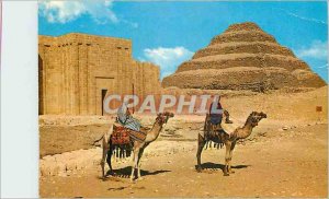 Postcard Modern Saqqara Pyramid of King Zoser with the entrance of the enclos...