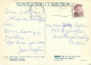 Aloha Kauai Hawaii Waimea Canyon pm 1983 Postcard