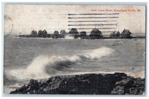 1913 Surf Lords Point Kennebunk Beach Maine ME Antique Posted Postcard