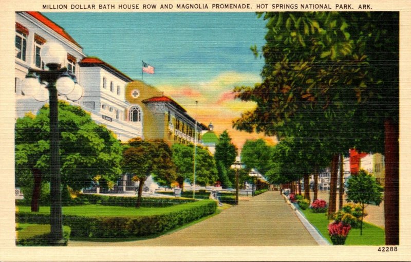 Arkansas Hot Springs Million Dollar Bath House Row and Magnolia Promenade