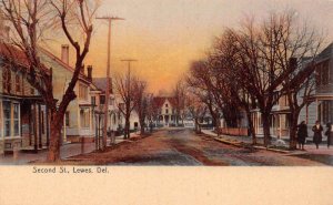 Lewes Delware Second Street Vintage Postcard AA89793