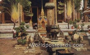 Emerald Buddha Temple Bangkok Thailand Writing on back 