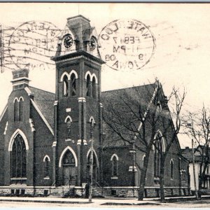 c1900s UDB Waterloo, IA Old Grace Methodist Episcopal Church Photo Postcard A61