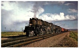 TWO UNION PACIFIC 4884 BIG BOYS IN 1969.VTG RAILROAD POSTCARD*B2 