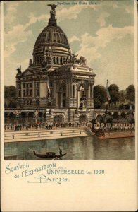 Exposition Universelle de 1900 Paris France Pavilion des Etats Unis Vintage PC