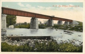 c1915 Postcard; N.W. Ry. Bridge, Huron SD Beadle County, Unposted