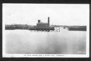 AVONMOUTH BRISTOL ENG UK 1909 RPPC ROYAL EDWARD DOCK